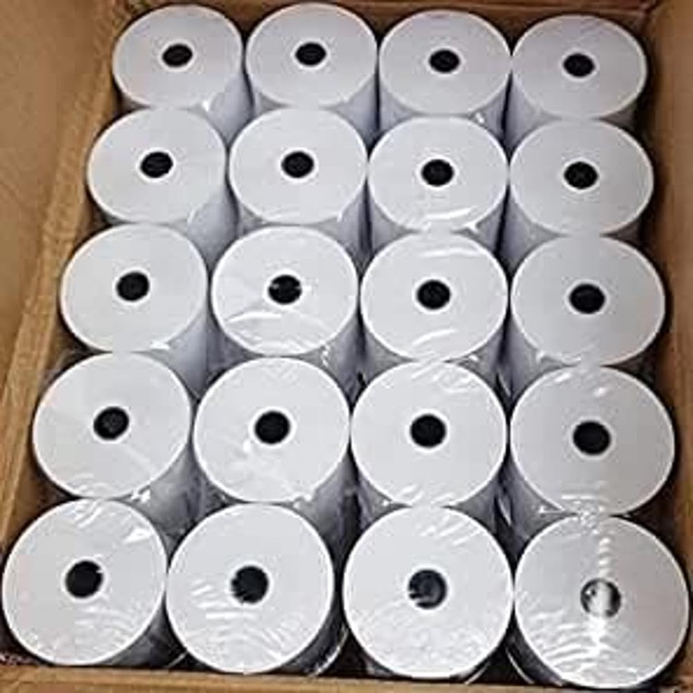 20 Rolls of Premium 80 x 80mm Thermal Paper Till Rolls, Receipt for EPOS POS, Cash Register, Credit Card Machine PDQ, for Epson Citizen Toshiba Star TSP Printer TH243 CBM232 CBM233 CBM253