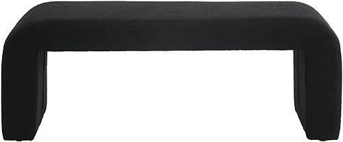 Miniatura 3 de VESCASA Banco Sherpa de 49.5 pulgadas de ancho para pasillo, banco otomano tapizado para el extremo de la cama, para entrada, dormitorio, blanco, 1