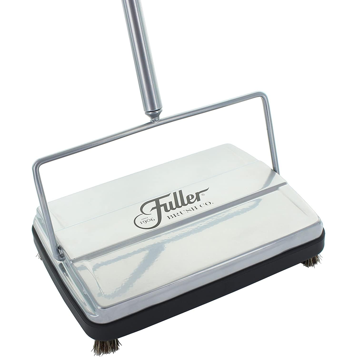 Fuller Brush 17034 Carpet & Floor Sweeper- Mini Stick Cleaner for Hardwood Surfaces, Wood Floors, Laminate Tile - Small & Portable - Cleans Dust Pet Hair - Electrostatic & Silent - Silver