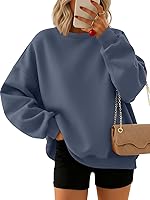 Vista 1 de Trendy Queen - Sudaderas para mujer, sudaderas con capucha de gran tamaño, cuello redondo, suéteres cómodos para otoño e invierno, ropa a la moda