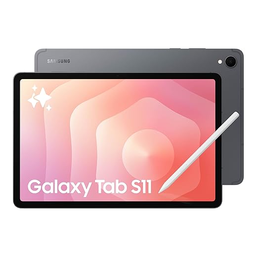 Samsung Tablet Android Galaxy Tab S11 512 GB WiFi, tela grande, durável, fino, leve, alto desempenho, bateria de longa duração, S Pen para anotações, AI Assist, versão dos EUA, cinza