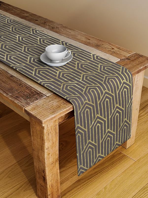 Image of Blanc 9 Contemporary Braided 4 /6 Seater Home & Kitchen Pure Cotton Table Runner|(33x182) cm