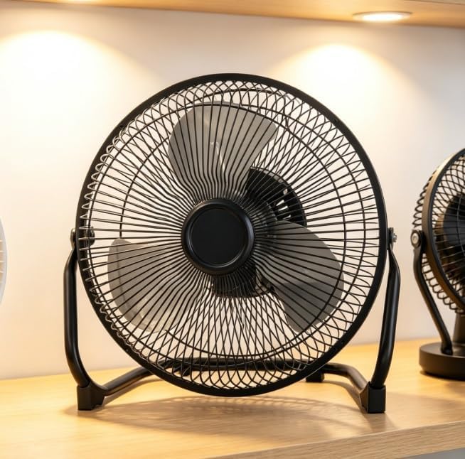 9 inch High Velocity Floor Fan, New Portable Metal Fan, Wall Mountable, 3 Speed Settings, 770 CFM Airflow, Tiltable Head,metal floor fans for Home Office Room