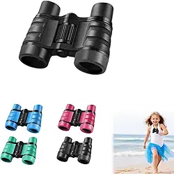 Binóculos 4 x 30 com alça antiderrapante à prova de choque, aprendizagem, caça, caminhada, preto