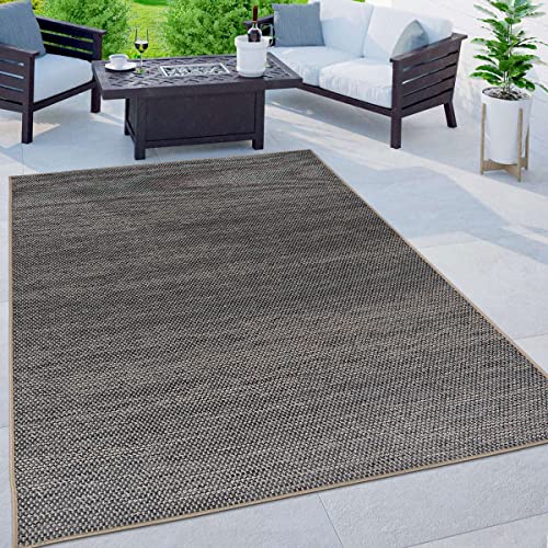 Rugshop Indoor/Outdoor Gray Abstract Area Rug - Bahama Collection - 5' X 7' #TOP24