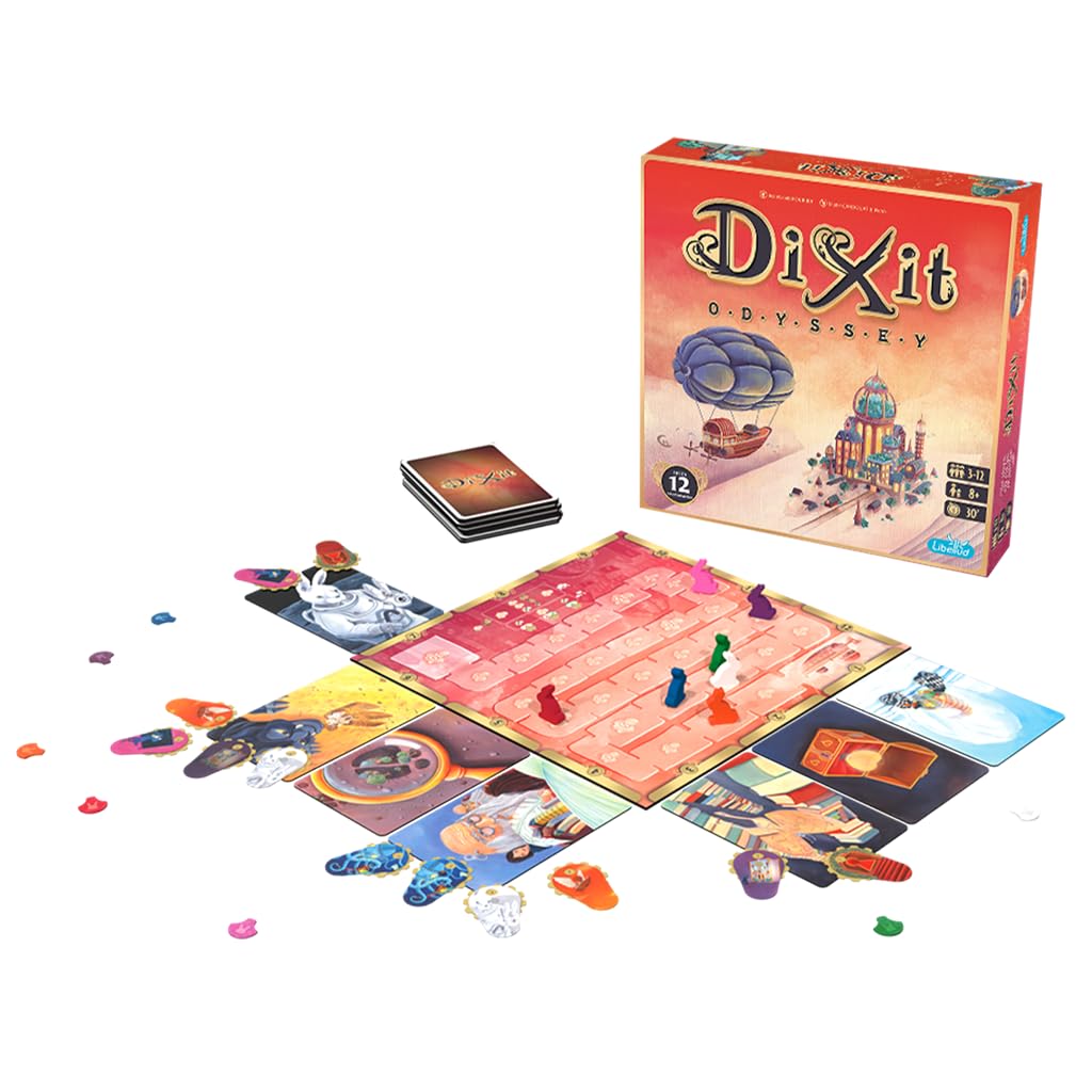 Asmodee Dixit Odyssey, Juego de Imaginación y Creatividad | Ganador de Varios Premios, A Partir de 8 Años, De 3 a 12 Jugadores, 30 Minutos por Partida, Español