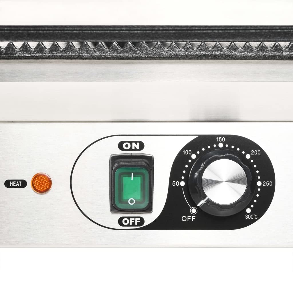 Generico Doppia Griglia per Panini Scanalata 3600 W 57x30,5x20 cm,Casa e Giardino,Cucina e Pranzo,Elettrodomestici,Piastre a Griglie elettriche-50751