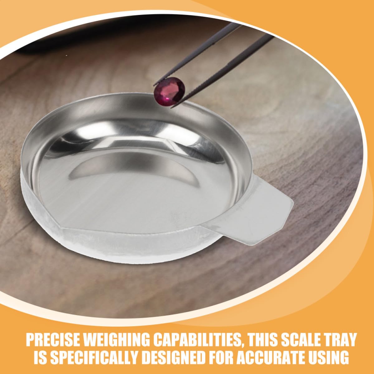 MAGICLULU Vassoio in Acciaio Inox per Bilancia Elettronica per Misurazione Stabile di Piccoli Oggetti e Accessorio per Uso Professionale in Gioielleria