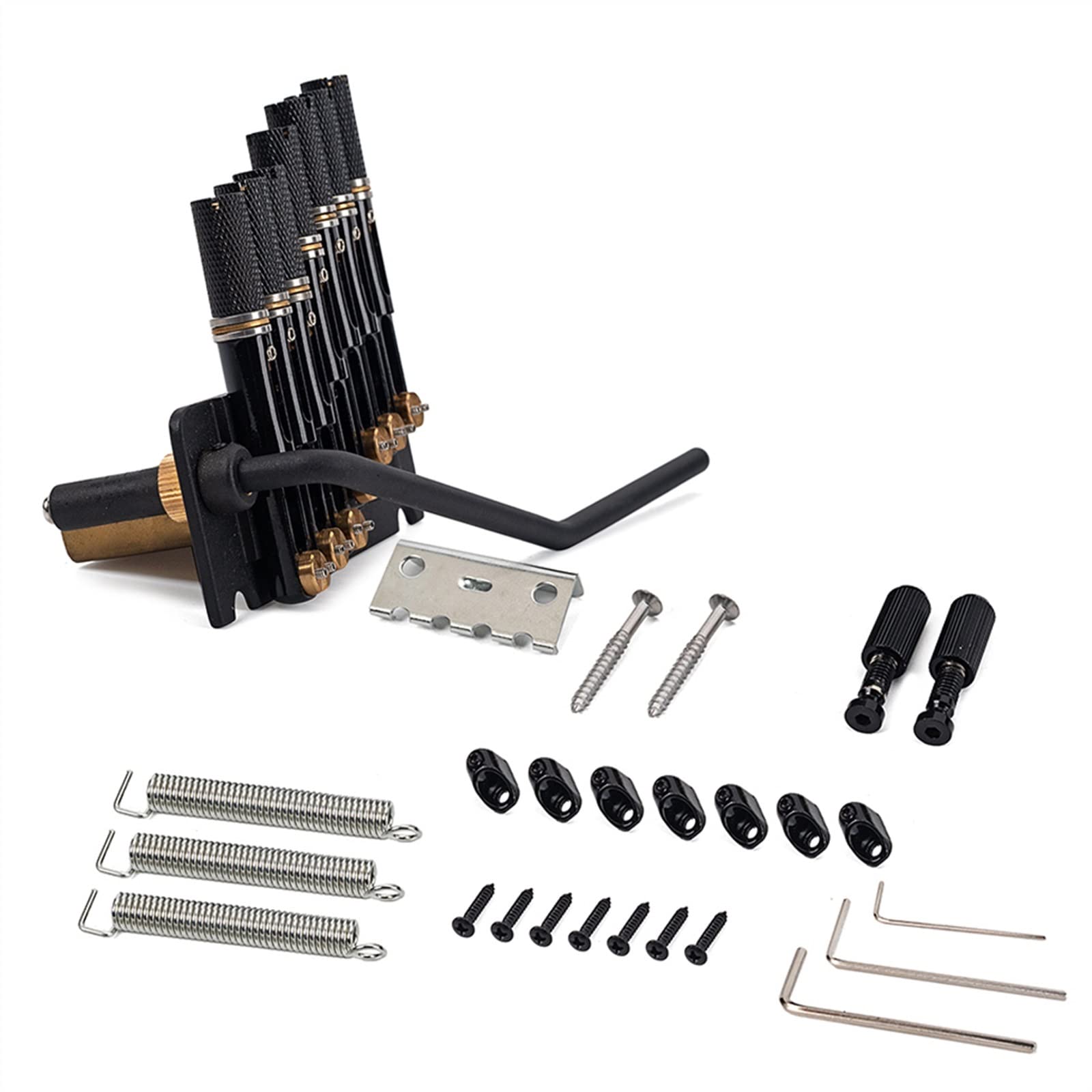 Ponte A Sella in Metallo Senza Testa A 7 Corde Ponte A Piastra di Deformazione per Sistema di Tremolo per Chitarra di Ricambio Kit Ponte per Chitarra elettrica