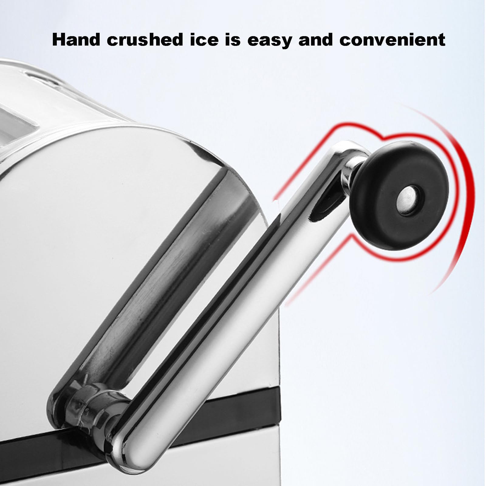 Trituradora de Hielo Manual, máquina de Afeitar con trituradora de Hielo de Acero Inoxidable, con manivela, para Conos de Nieve, granizados, cócteles congelados y Hielo picado