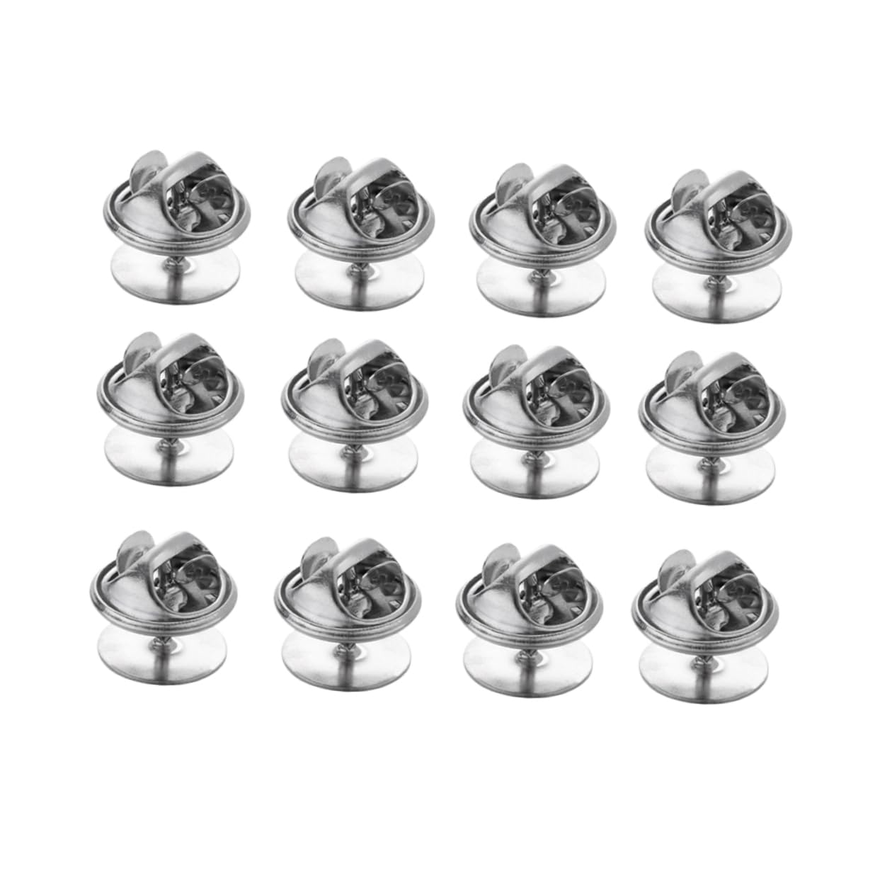 TEHAUX 300piezas Tachuelas De Corbata Base De Níquel De Accesorios Para Sujetadores De Solapa Para Broches Insignias y Joyería