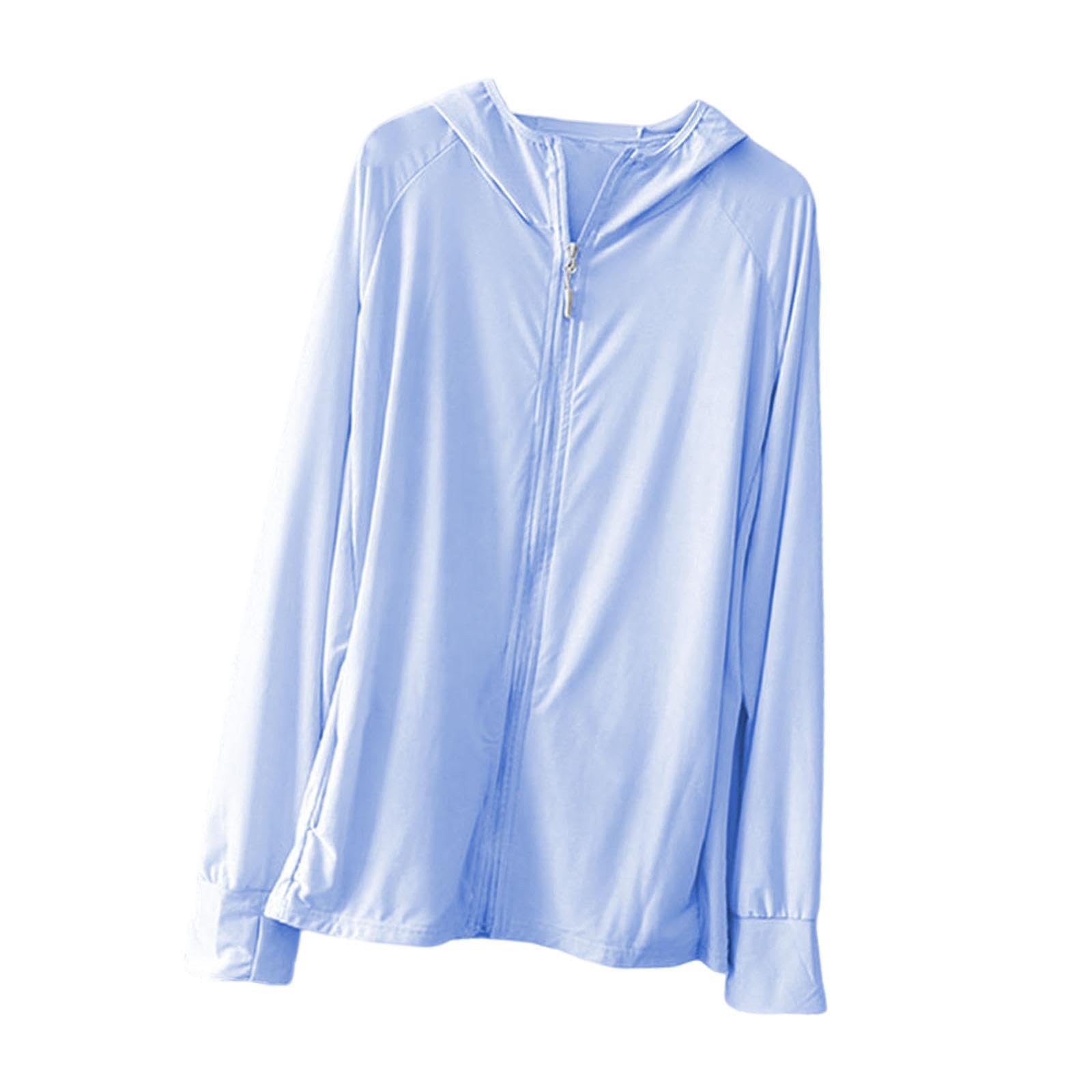 loom tree Hoodie Skin Protection Women's Sun Protection Jacket for Riding Beach Summer Blue-picture-12