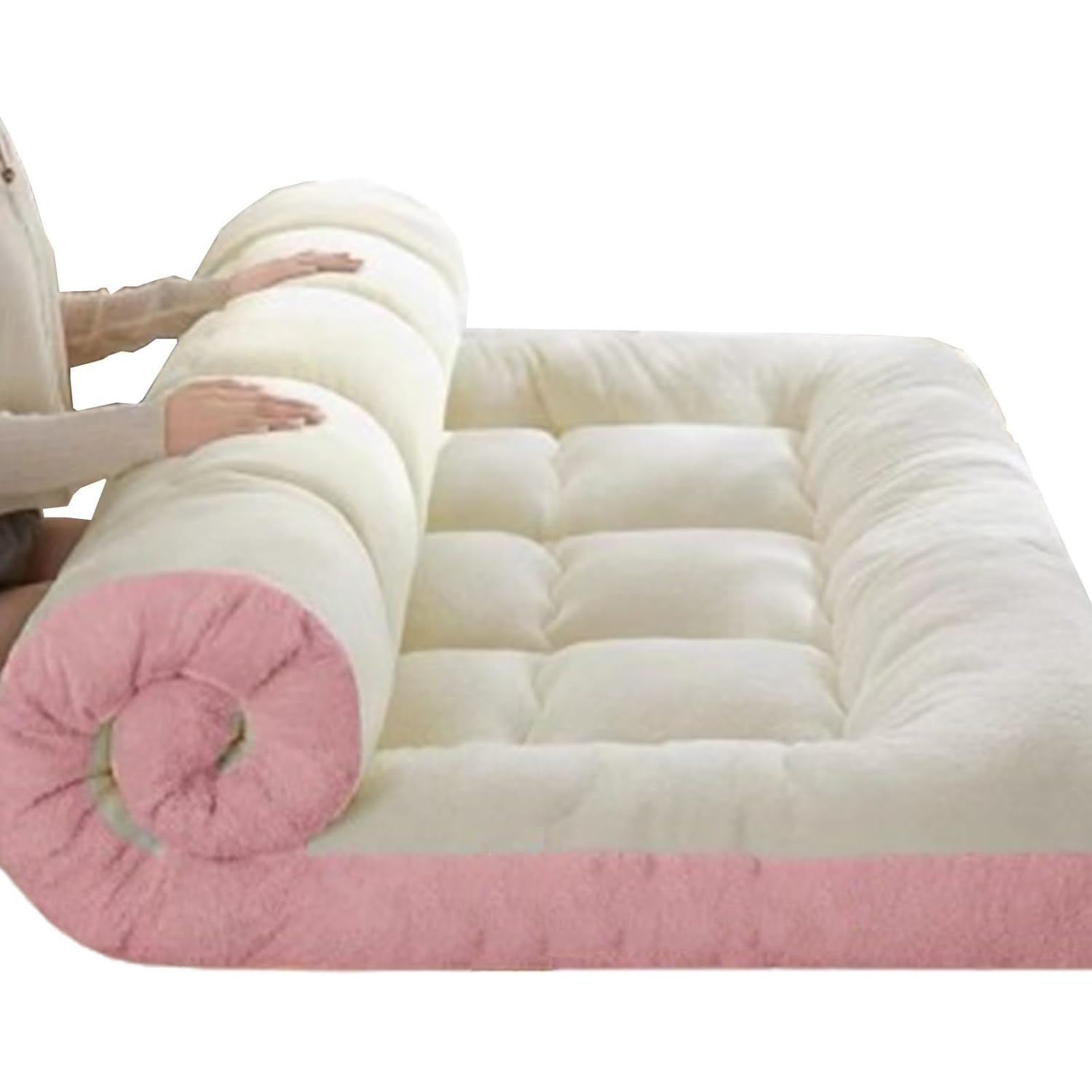 MTNBHHJapanese Floor Futon Mattress, Full Size Extra Thick Portable Foldable Mattress Breathable Guest Mattress (Size : 79"x48"x4"/200x120x10cm)