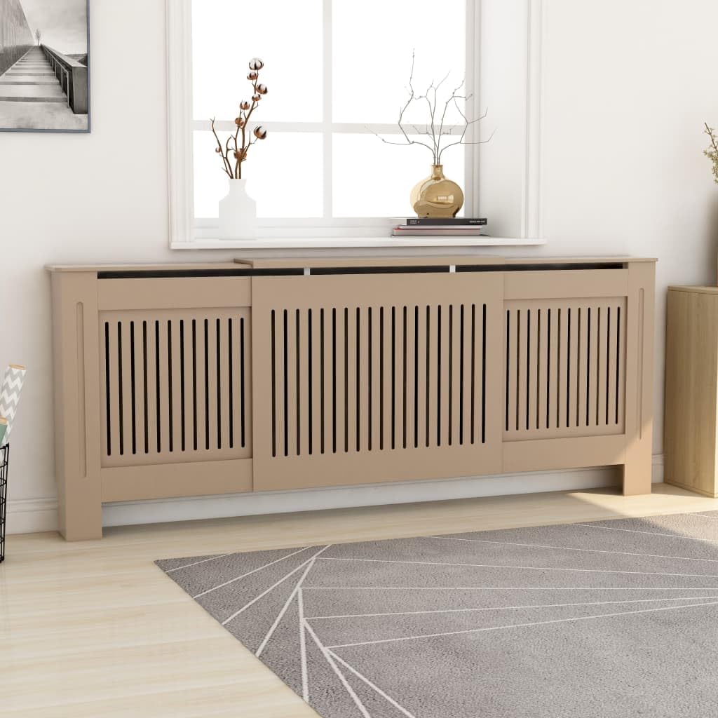 Cubierta para radiador de MDF de 205 cm para salones y pasillos amplios