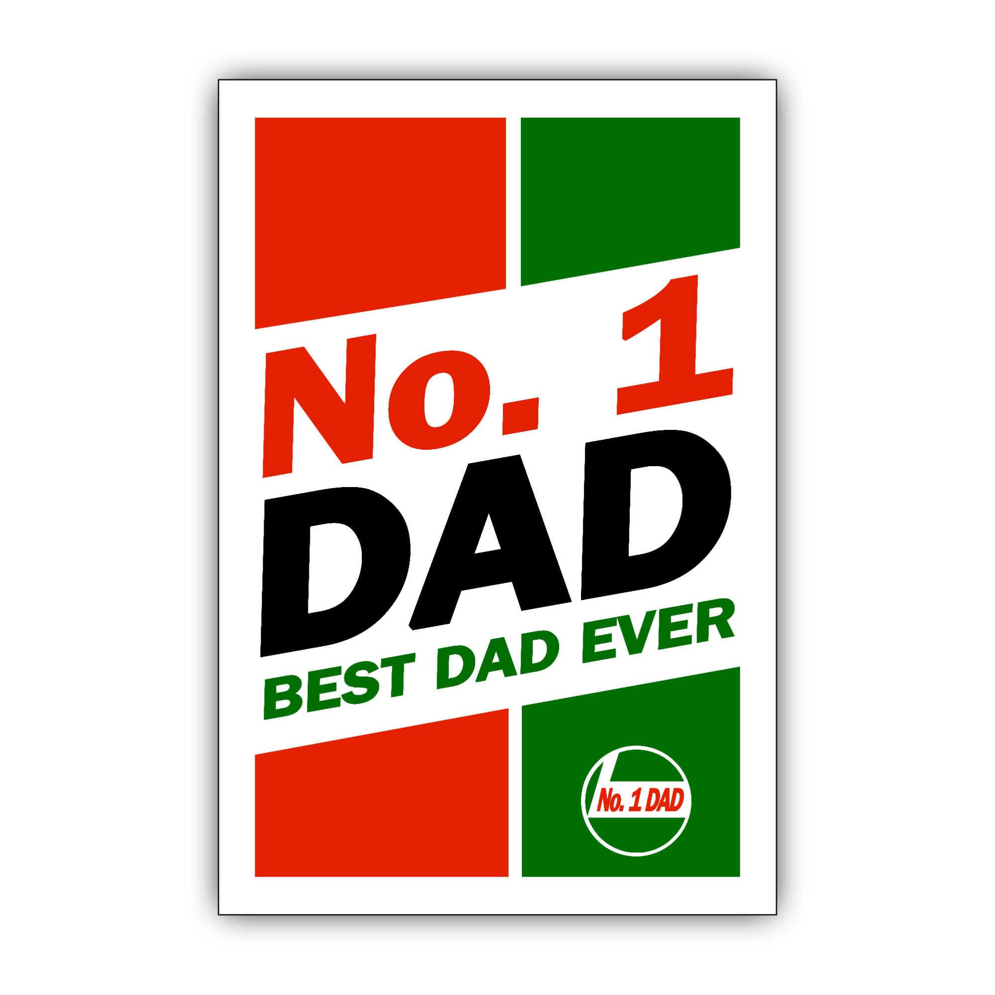 Targa in metallo con scritta "Number 1 Dad", 60 x 42 cm