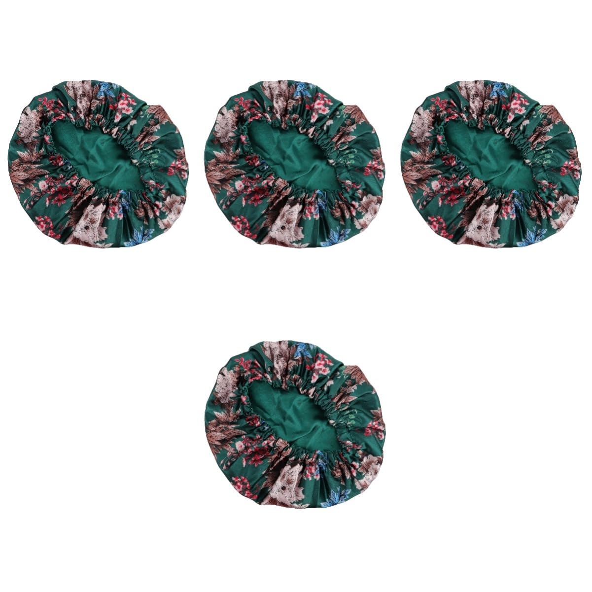 FOMIYES 4piezas Gorro Reutilizable Diseño Floral Para Mujeres Gorro De Baño Ajustable Para Cuidado Del Cabello y Baño