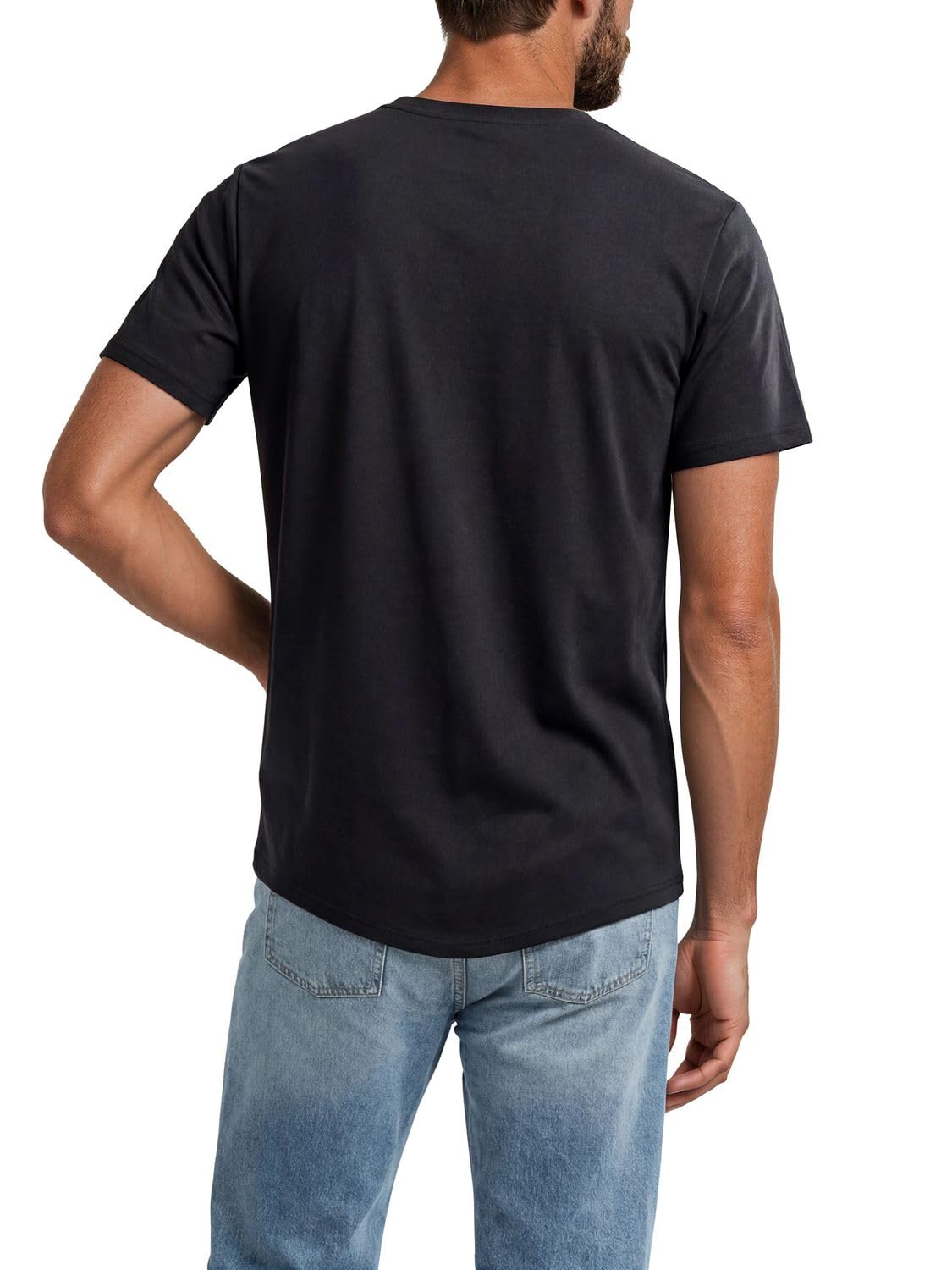 Only & Sons Tshirt Herren Regular Fit ONSJEFF LONGY 5er Set Pack lang | geschnitten Rundhals Kurzarm Sommer Tee Shirt Basic Schwarz Weiß Blau Beige Grau Grün S M L XL XXL 3XL