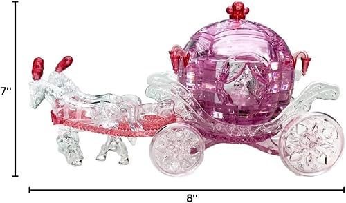 Miniatura 8 de BePuzzled, Carriage Deluxe - Rompecabezas de cristal 3D original, perfecto para rompecabezas a partir de 12 años, desafiante de completar y hermoso