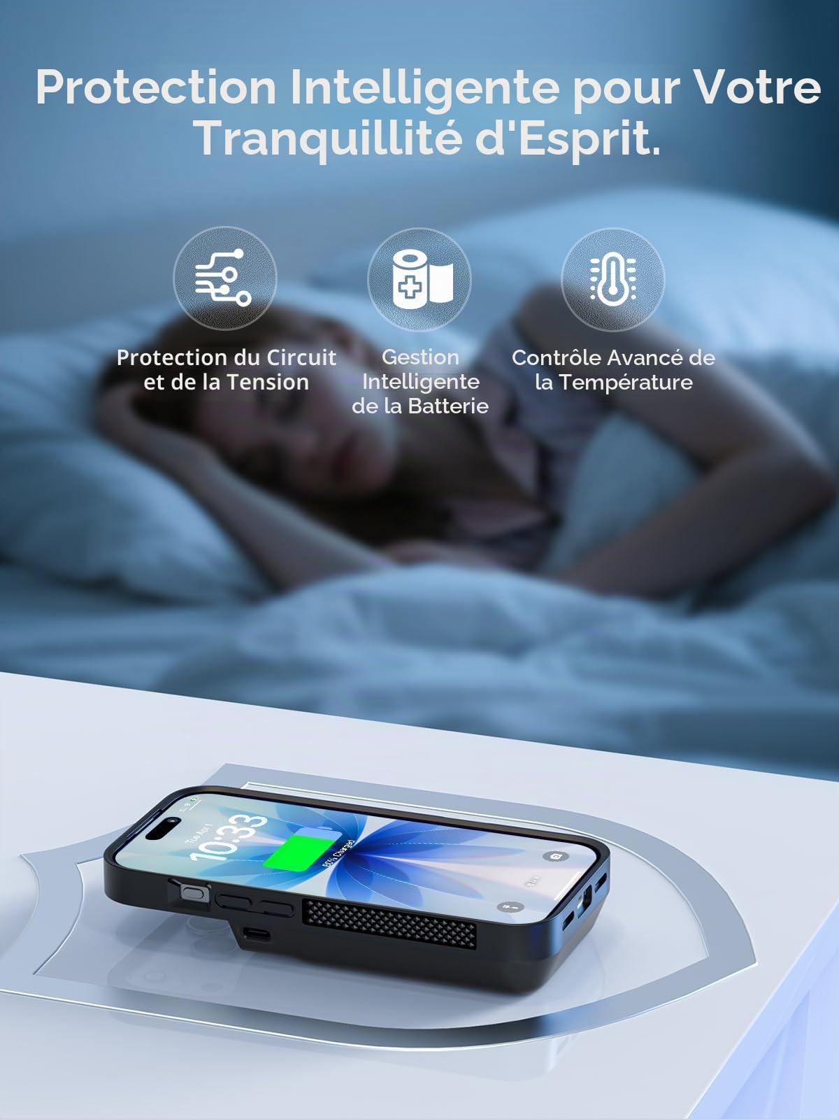 GagaKing Coque Batterie pour iPhone 17 Pro/17, 9300mAh 20W, Rechargeable avec Batterie Externe Chargeur Coque pour iPhone 17 Pro/17(6,3")
