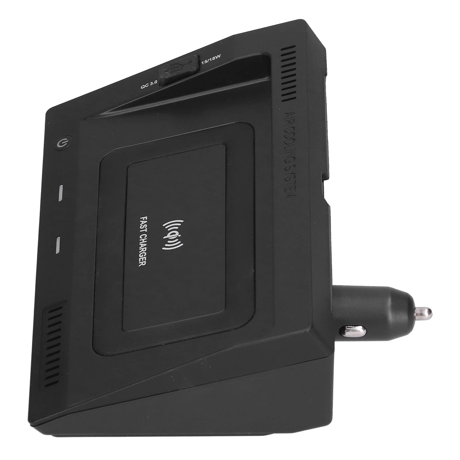 Bezprzewodowa ładowarka samochodowa 15 W i uchwyt na telefon komórkowy z portem USB QC3.0 18 W, podstawka do szybkiego ładowania Qi do pojazdów, automatyczna ochrona akumulatora,