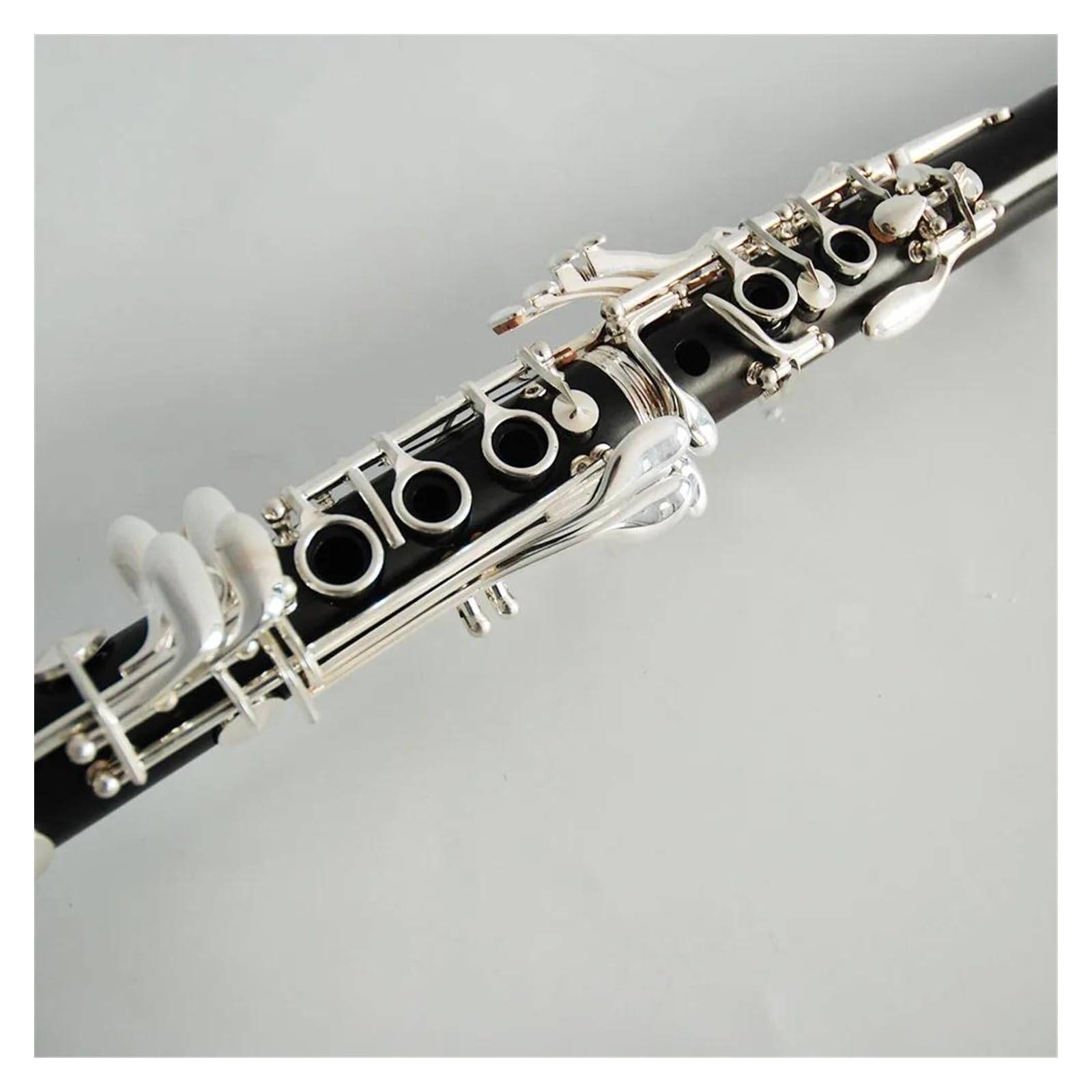 Corpo In Ebano Chiavi Placcate In Argento Clarinetto Tono C Strumenti A Fiato Con Accessori Clarinetto per Principianti