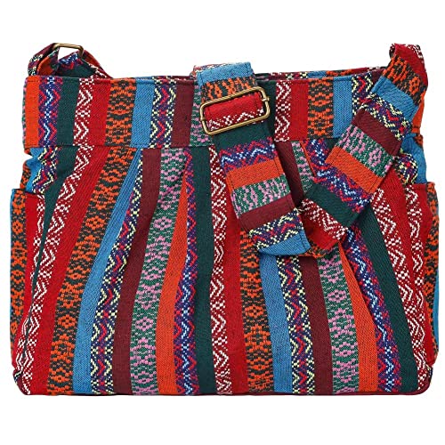 Image of Casual Large Durable Fabric CrossBody Hobo Shoulder Messenger Travel Purse Wallet Handbag Tote Bag