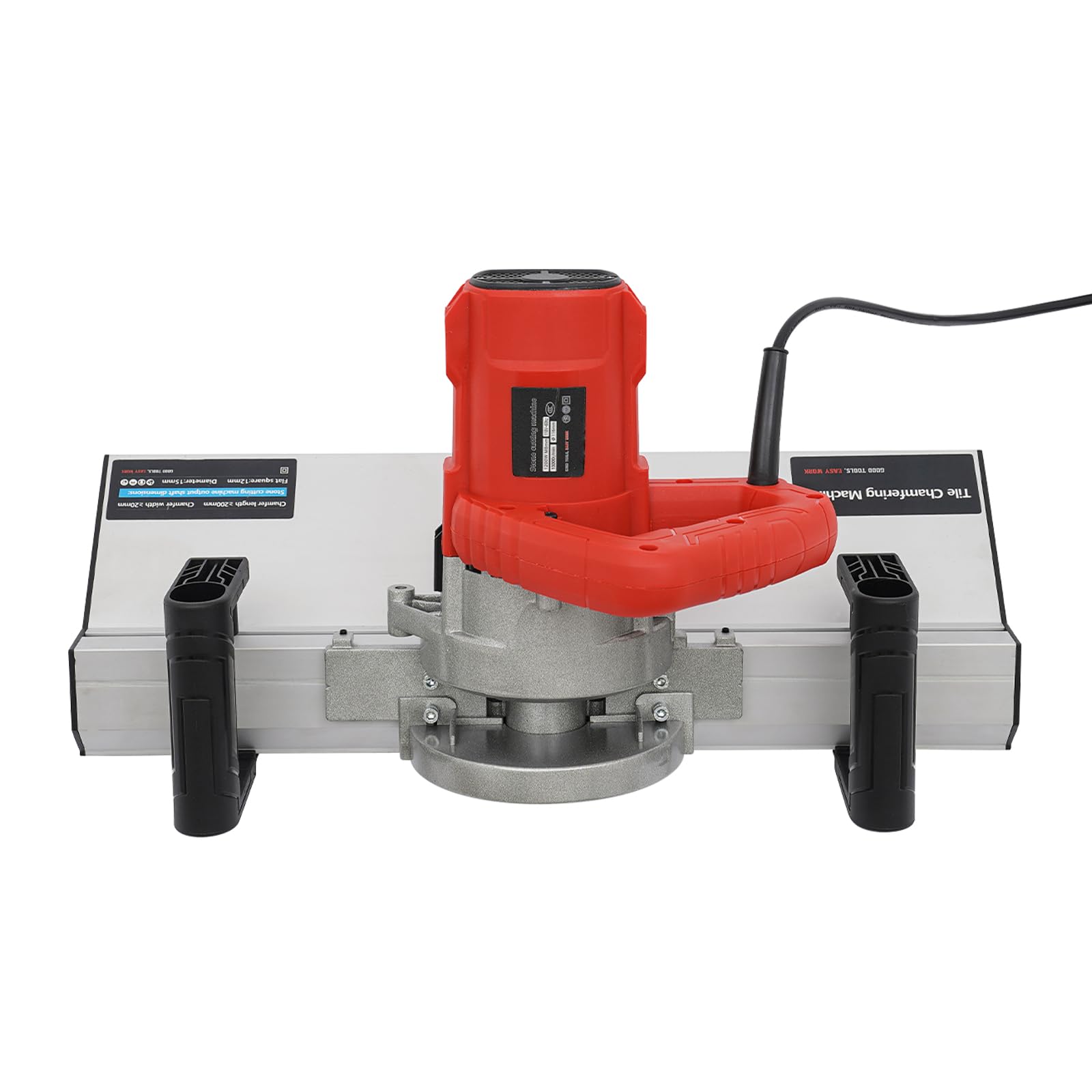 Eléctrico Máquina de corte de baldosas, 1200W máquina para cortar azulejos 13000r/min, máquina de biselado de azulejos 43 grados para cortar piedra cerámica grande