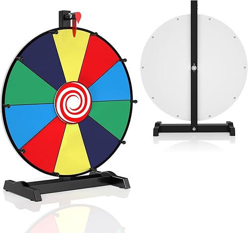 Miniatura 6 de Rueda giratoria de premios de 12 pulgadas, 10 ranuras de mesa, rueda de ruleta base resistente para carnaval, feria, ganar juegos de Fortune Spin