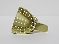 Vista 2 de Bandejas de impresión desechables de plástico dental perforadas en autoclave UM #3 (paquete de 12)