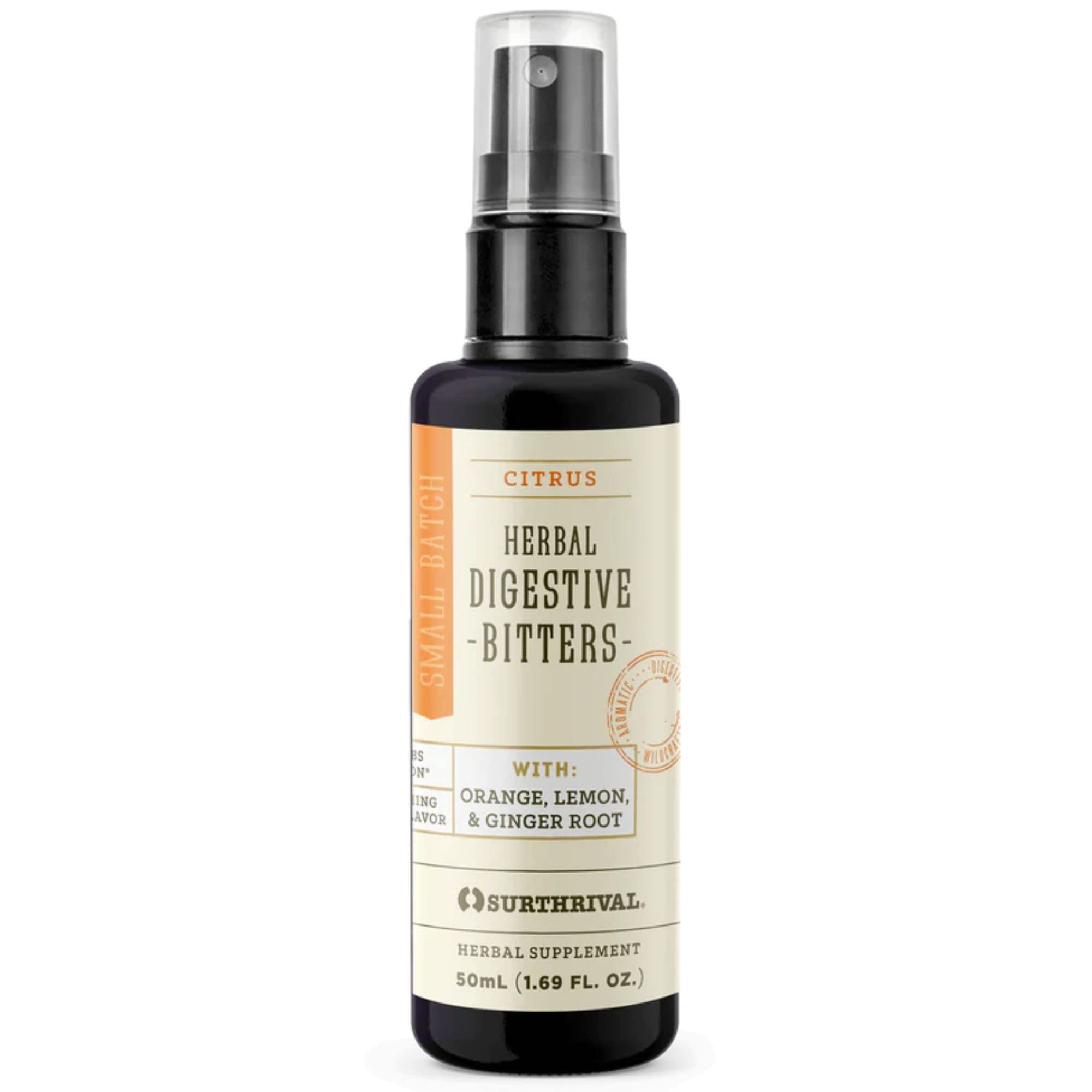 Surthrival: Herbal Digestive Bitters (1.69 fl oz / 50ml), 100% Vegan Blend of Organic & Wildcrafted Herbs & Roots