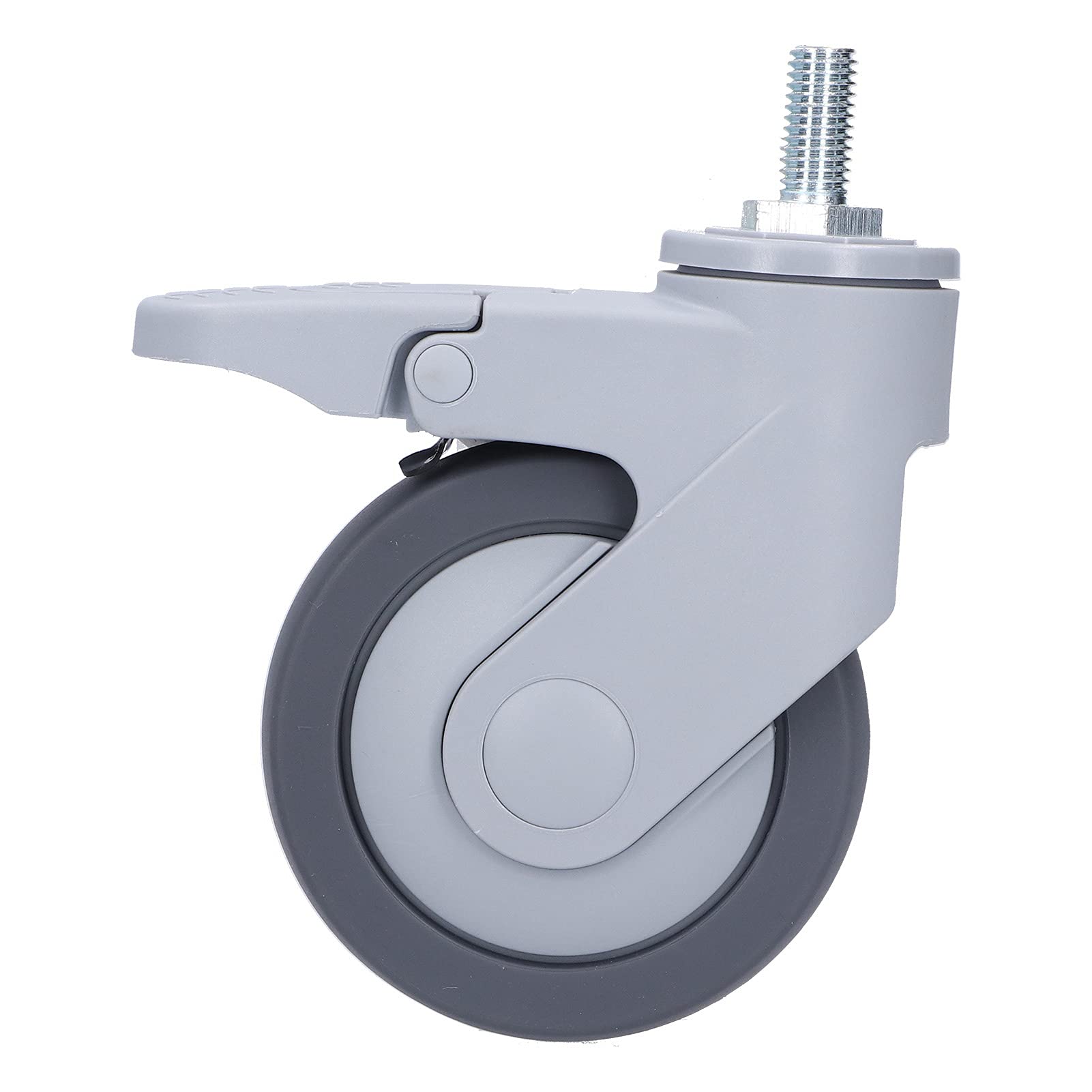 ZGUOUZANTYE 4in M12 Thread Stem Caster Wheel with Brake