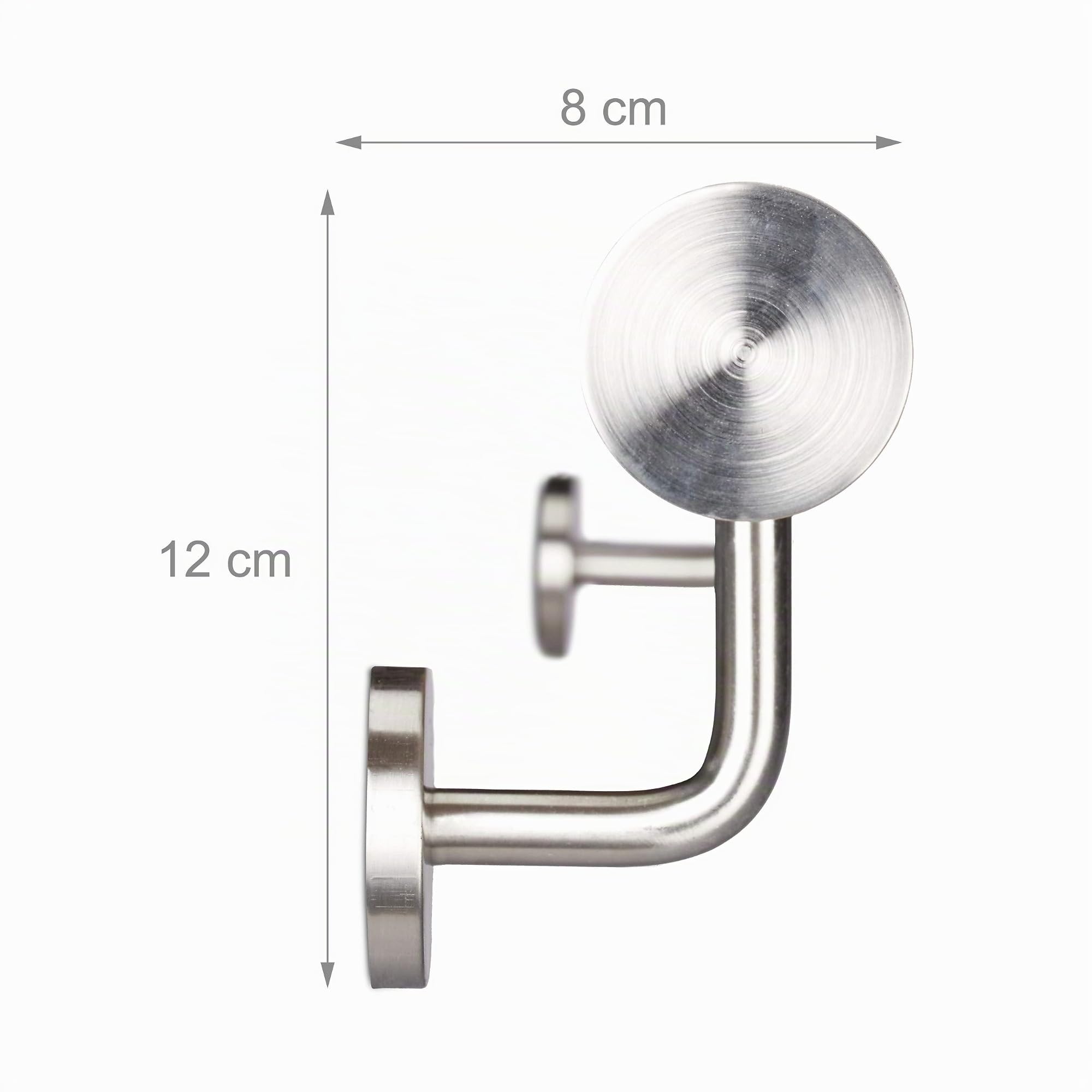 Relaxdays Handlauf Aluminium, rund, Treppengeländer innen, außen, Eiche-Optik, ver. Größen, Ø 42mm, mit Halterung, braun