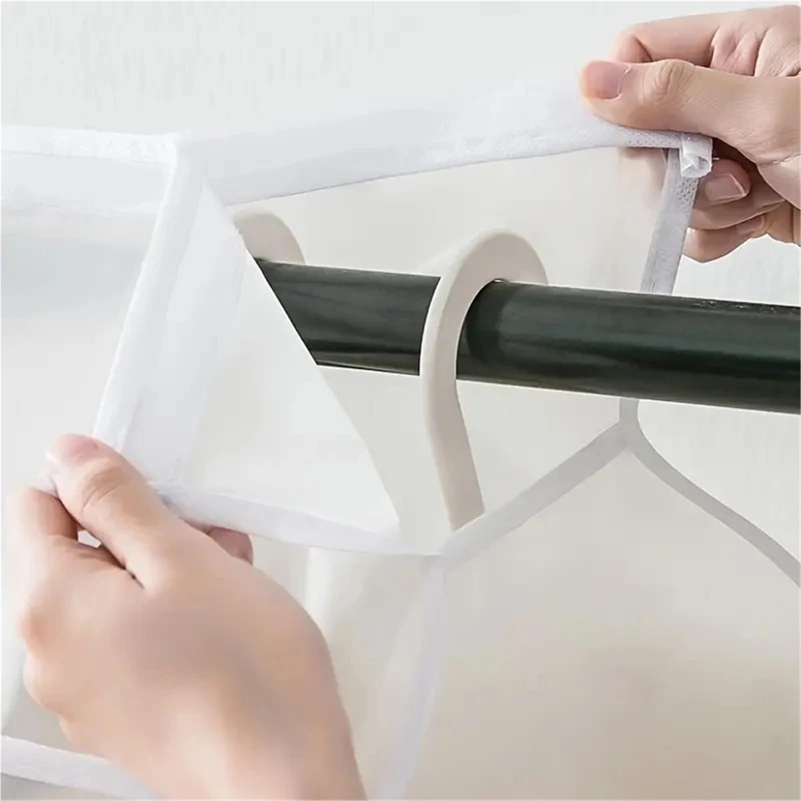 Funda para perchero Funda protectora for ropa, totalmente cerrada, transparente, for armario, for el hogar, for colgar(60X30X90CM,5PCS)