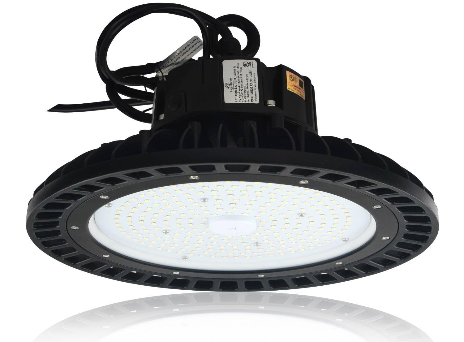 RuggedGradeLED High Bay Lighting - UFO LED Light - Ultra Efficient 135 Lumens to Watts - Warehouse LED Lights - High Bay LED Lighting LED High Bay Lighting