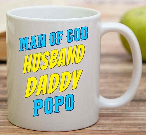 - Man Of God's Gift, for Husband Daddy Popo - Believers Prayers Quote on Inner Color 11 Oz White Ceramic Coffee Mug
