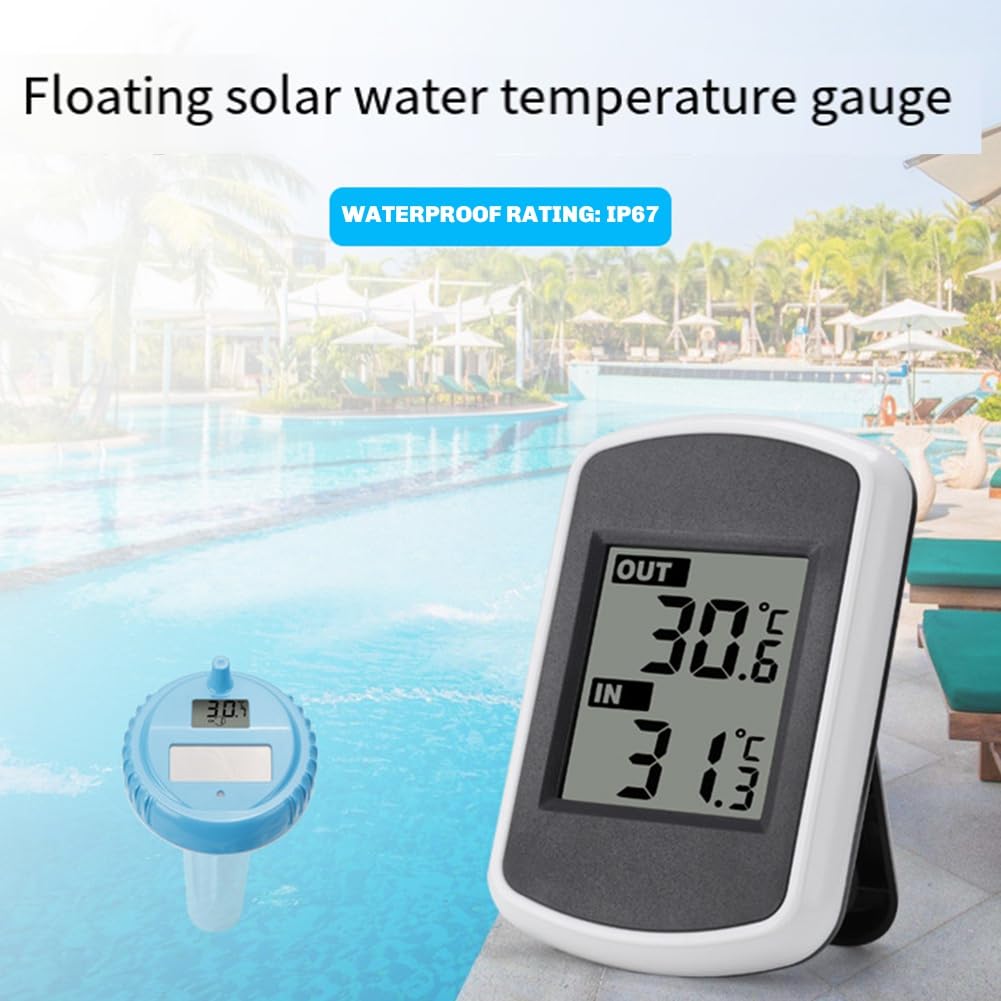 Termometro Wireless Digitale Impermeabile Che Galleggia con Monitoraggio della Temperatura Interna per Piscina, Tuffo A