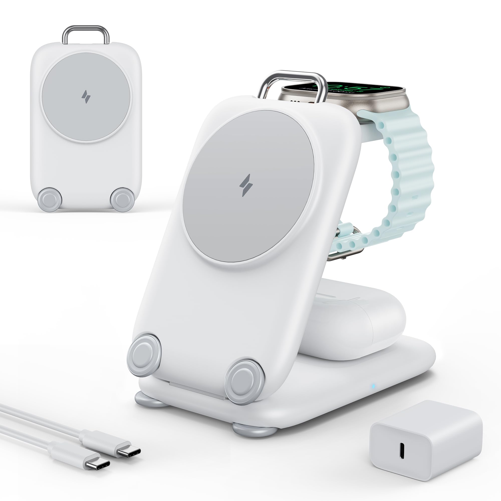 Amazon.co.jp: 3in1 ワイヤレス充電器 MagSafe充電器 折りたたみ式