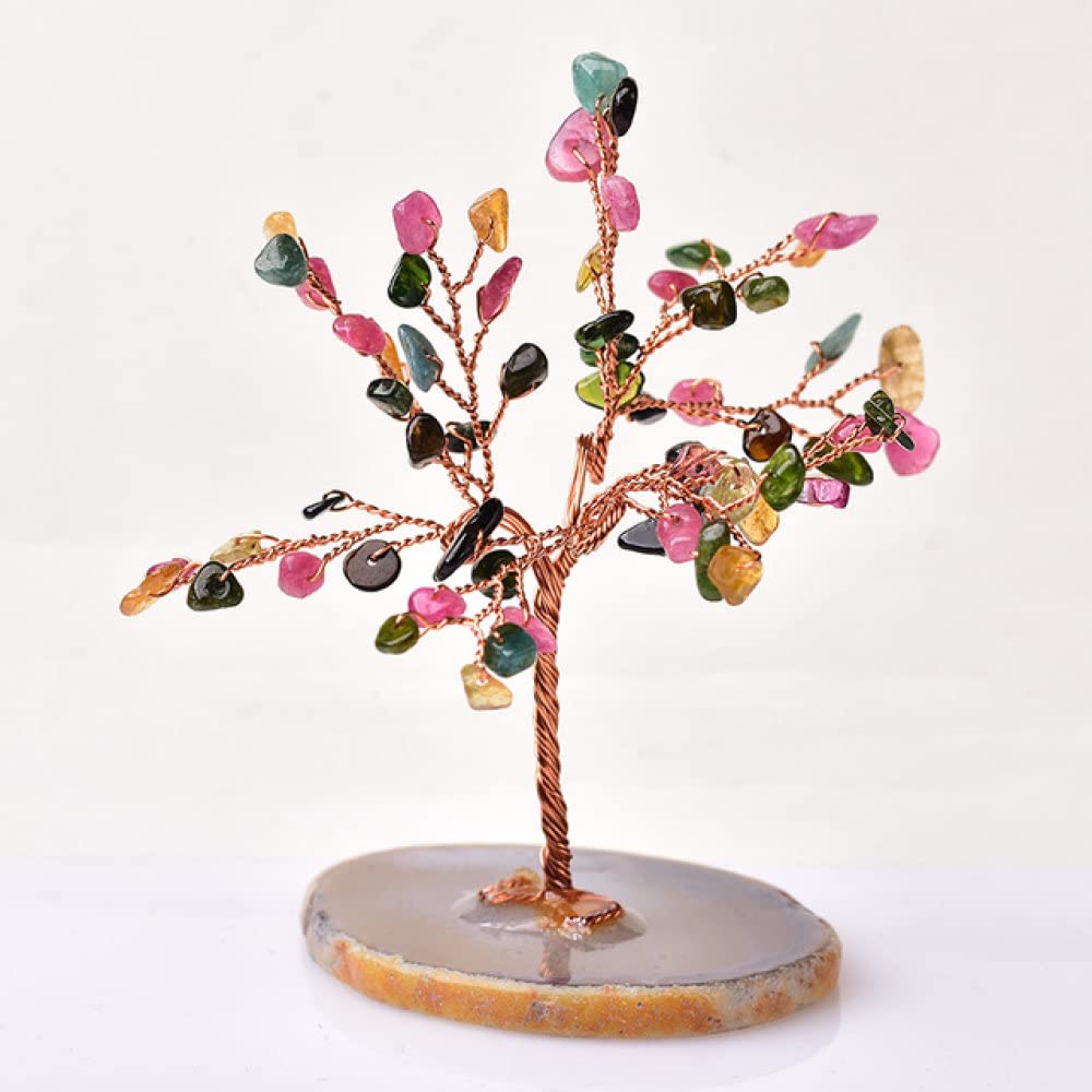 Arbre de chance en aigue-marine pour salon zen et raffiné