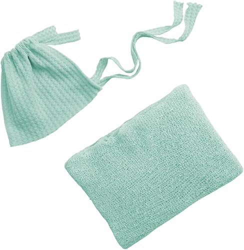 Totority Juego de manta y sombrero de bebé de 2 piezas para fotografía de bebé, manta para foto infantil