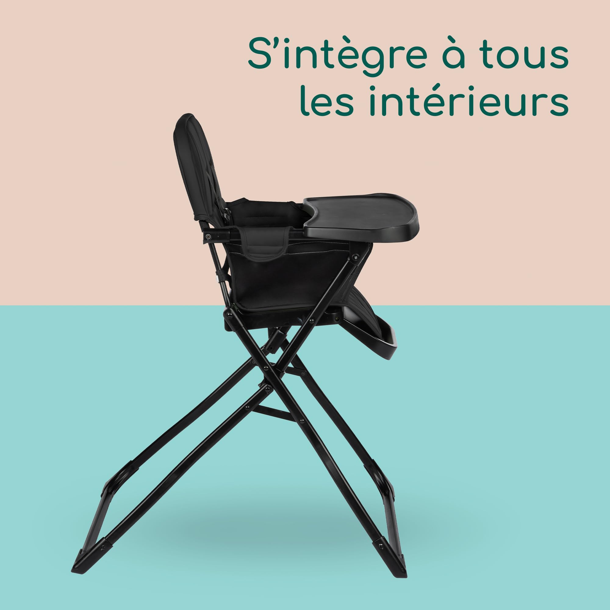 Bebeconfort Lily chaise haute bébé 6 mois à 3 ans 9-15 kg pliage compact 4 kg Tinted Graphite