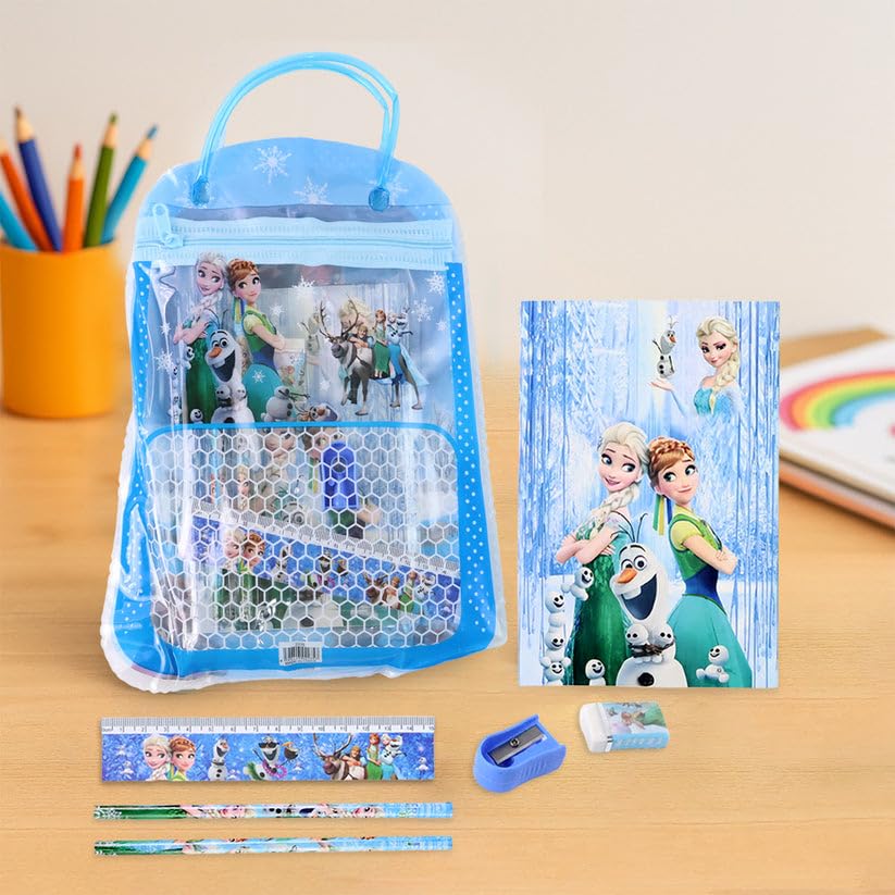 Image of Children Stationery Kit 6 Pieces Set Colorful School Supplies Writing Drawing Accessories Gift for Children Mix Design