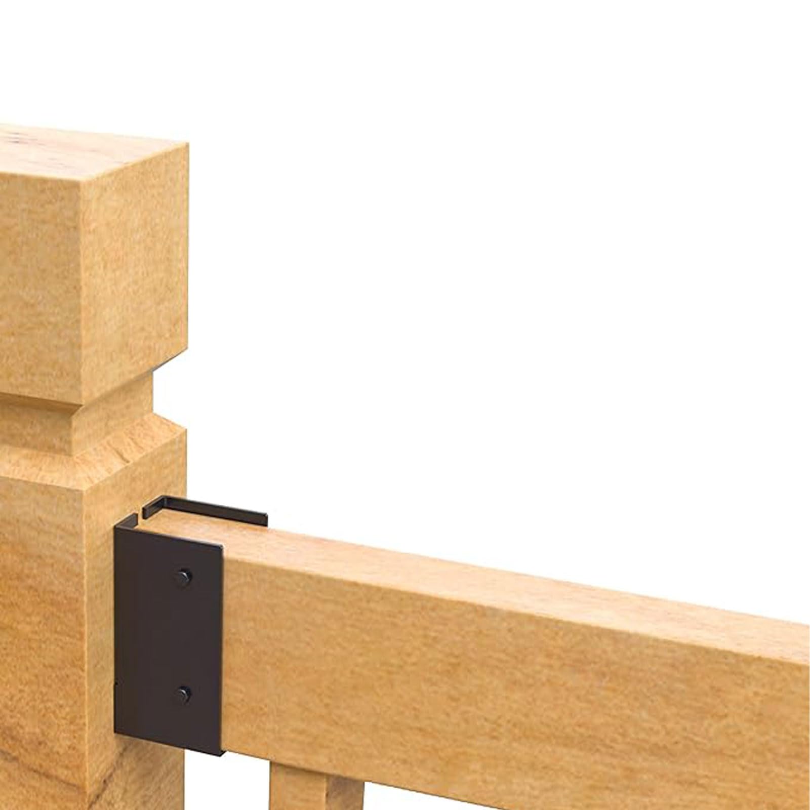 12 ganci per travi nascosti, flange nascoste da 5,1 x 10,2 cm, con viti, in acciaio Q235B verniciato a polvere, per travi, altalene, corrimano, recinzione