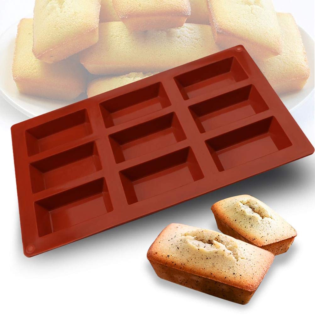 9er Silikon-Backform Rechteckig – Antihaft, Für Kuchen, Brot & Schokolade, Ca. 31x21 Cm