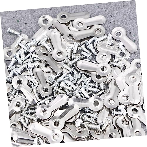 Image of SEWACC 200pcs Silver Melon Tablets for Frame Hardware Photo Frame Back Fasteners Turn Buttons Screws