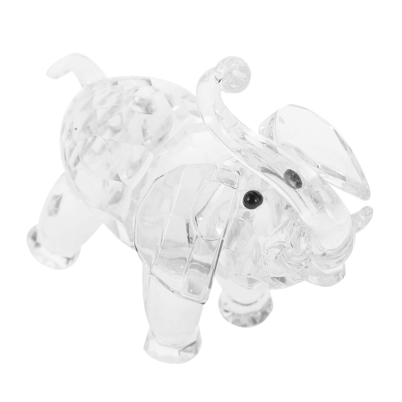 4 Piezas Adorno De Elefante De Cristal Centro De Mesa De Cristal Estatuillas De Elefantes De La Suerte Elefante Pisapapeles Estatua De Feng Shui Niño Tailandia Vidrio Escritorio