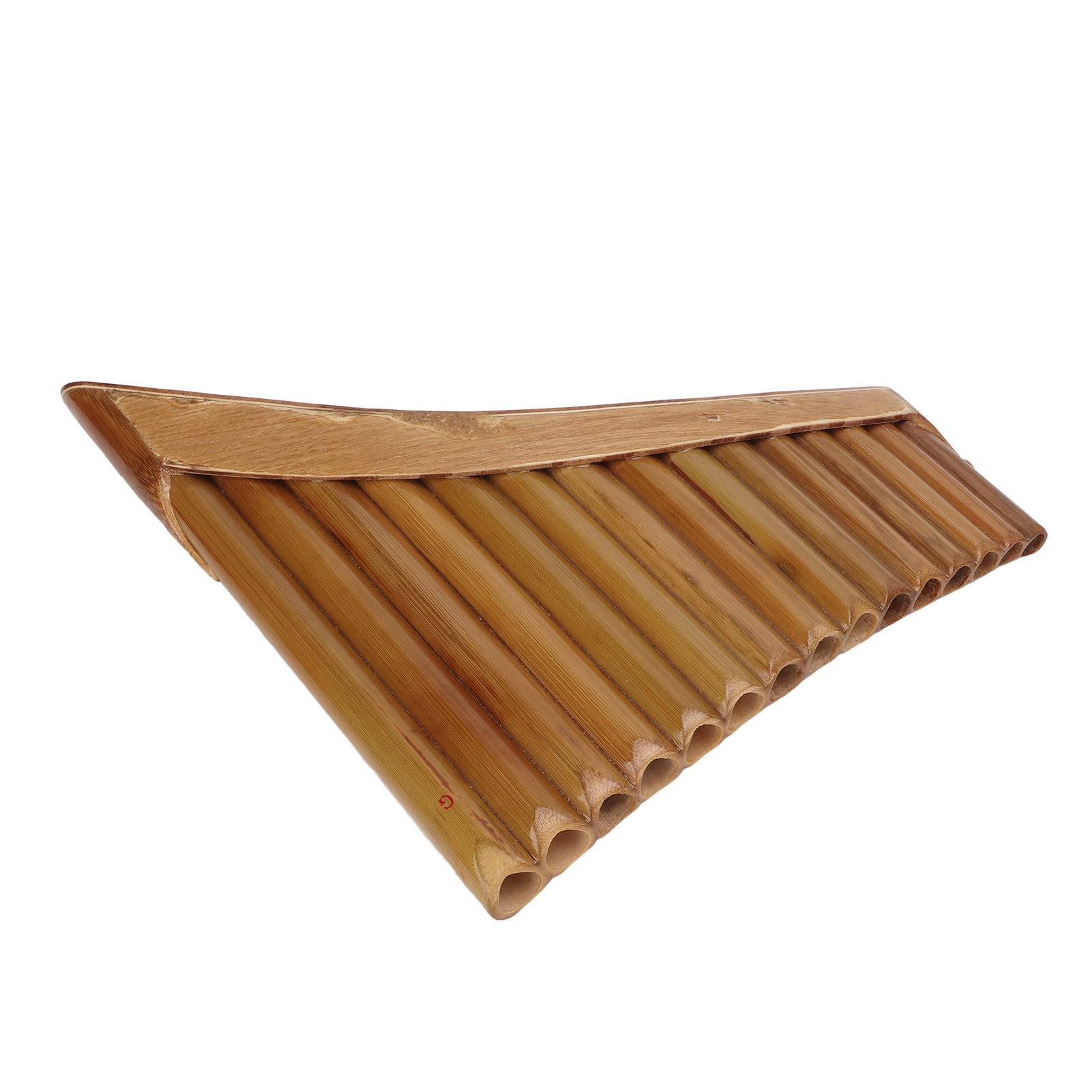 Flauta de Pan de Bambú Exquisito Instrumento de Viento de Madera Tradicional de 15 Tubos Adecuado para Principiantes y Estudiantes Color Bambú (Mano izquierda)