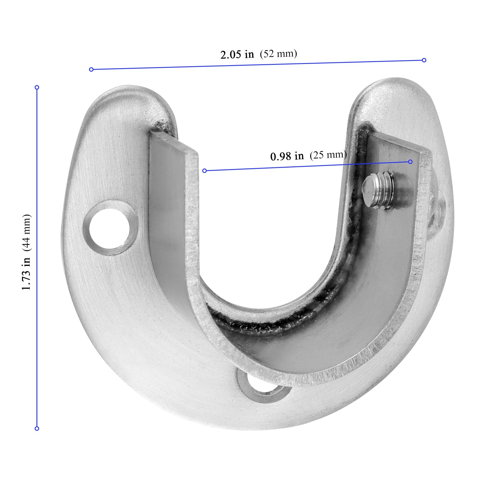 YUENPUN 8 PCS Wardrobe Rail Bracket, Closet Rod Bracket End Supports - Image 2