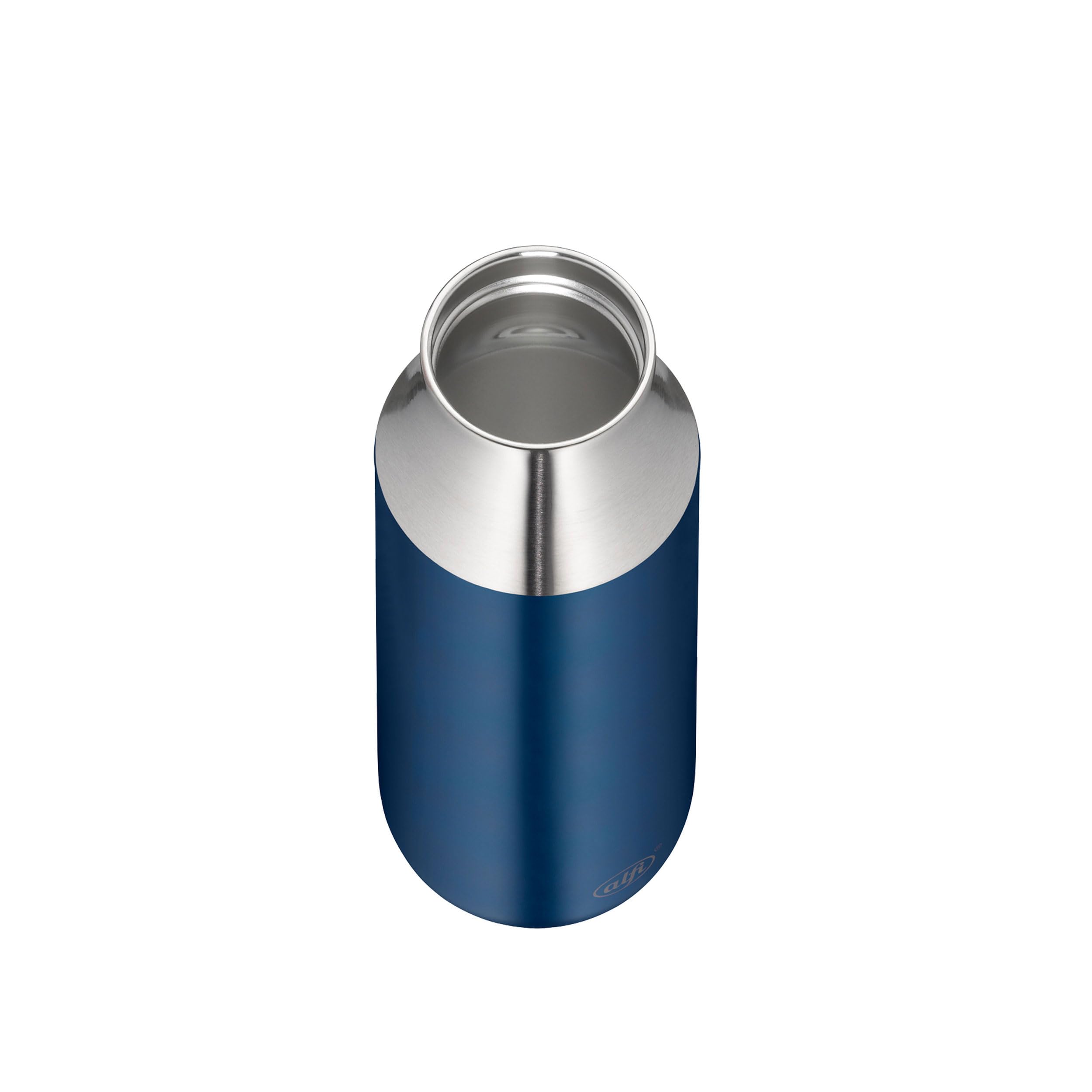 alfi CITY BOTTLE 500ml, mystic blue, Edelstahl-Trinkflasche ohne Plastik, robuste Thermoflasche auslaufsicher, hält 16 Stunden kalt, absolut dicht, Flasche für Kohlensäure, spülmaschinenfest, BPA-frei