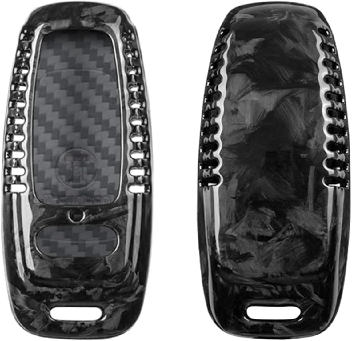 Compatible with Audi Key Fob Cover, Carbon Fiber Key Case Key Shell A3 A6-A8 E-Tron S3 RS6-7 Q8 SQ7-8 Car Accessories Key Protector