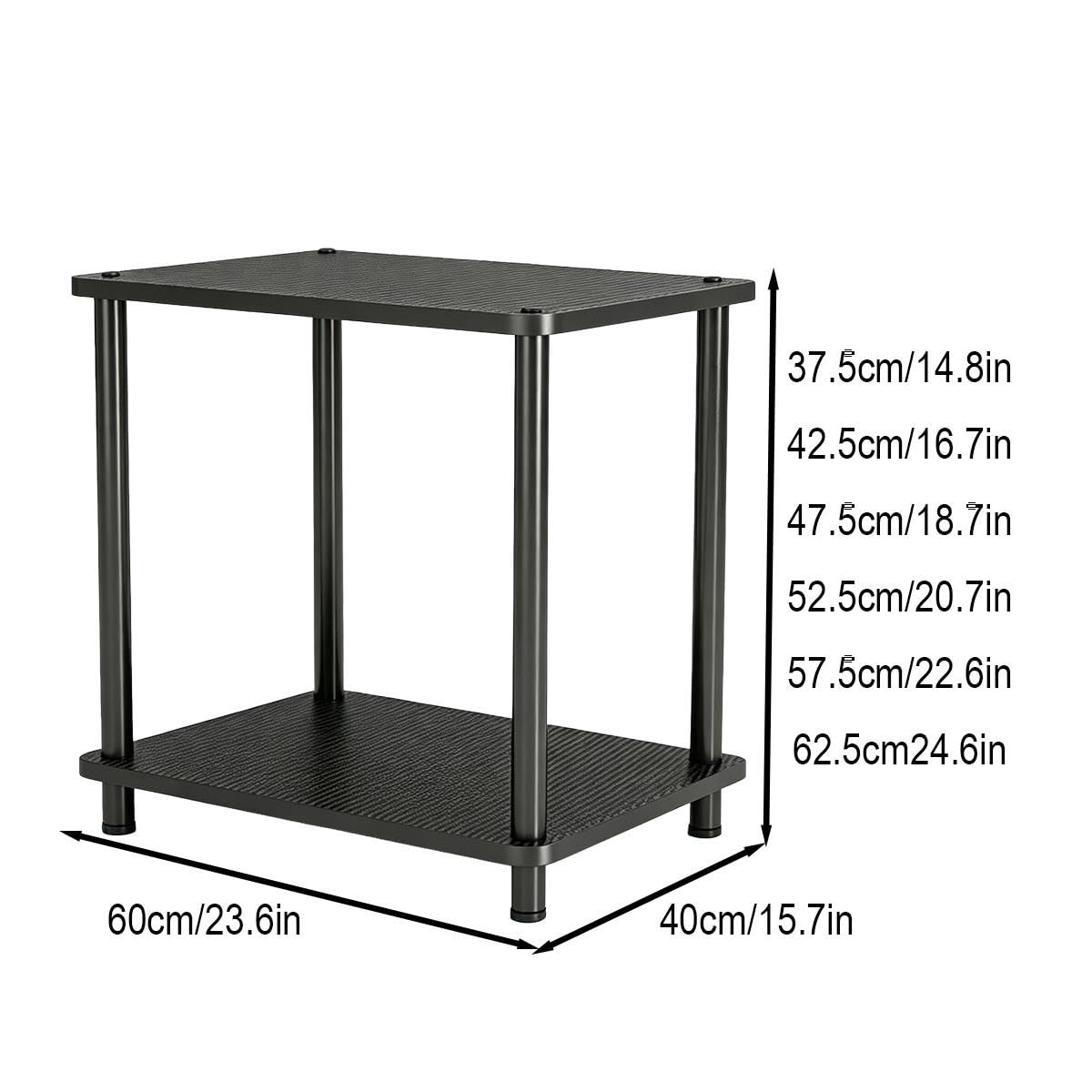 Rack audio con ripiani regolabili e gestione cavi